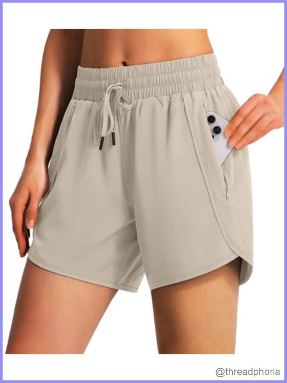 Women's Quick-Dry Athletic Running Shorts with Zipper Pockets